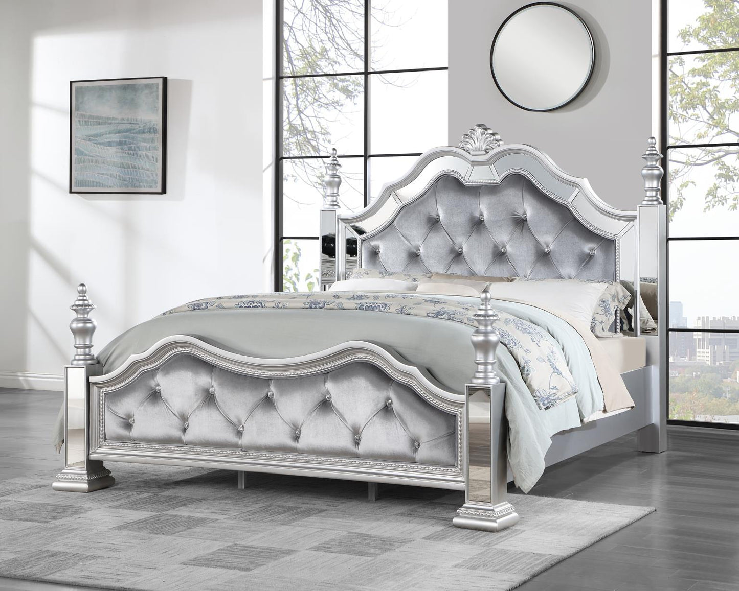 Camille Silver Glam Bedroom Collection