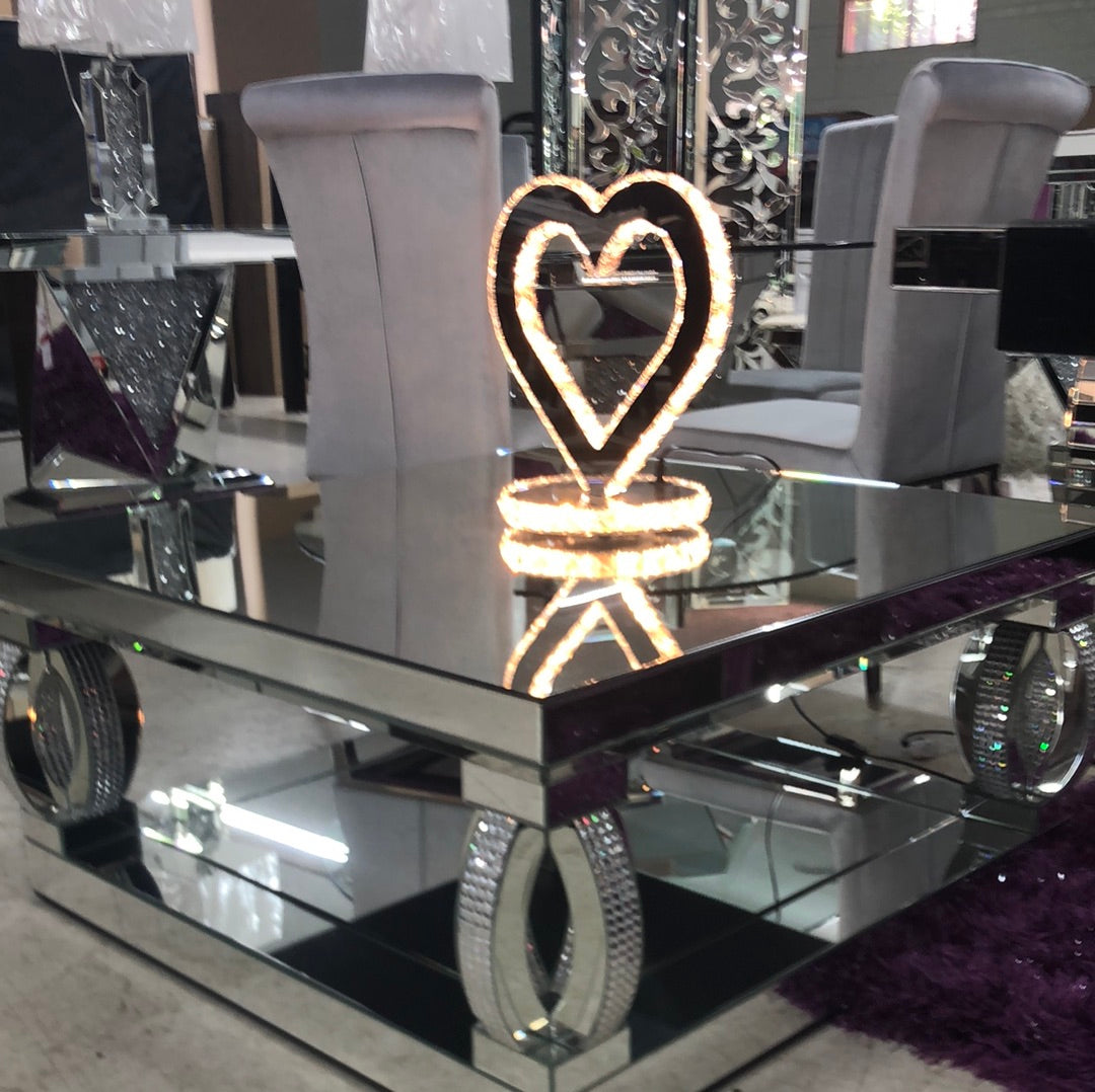 New Glam Mirrored Occasional Table