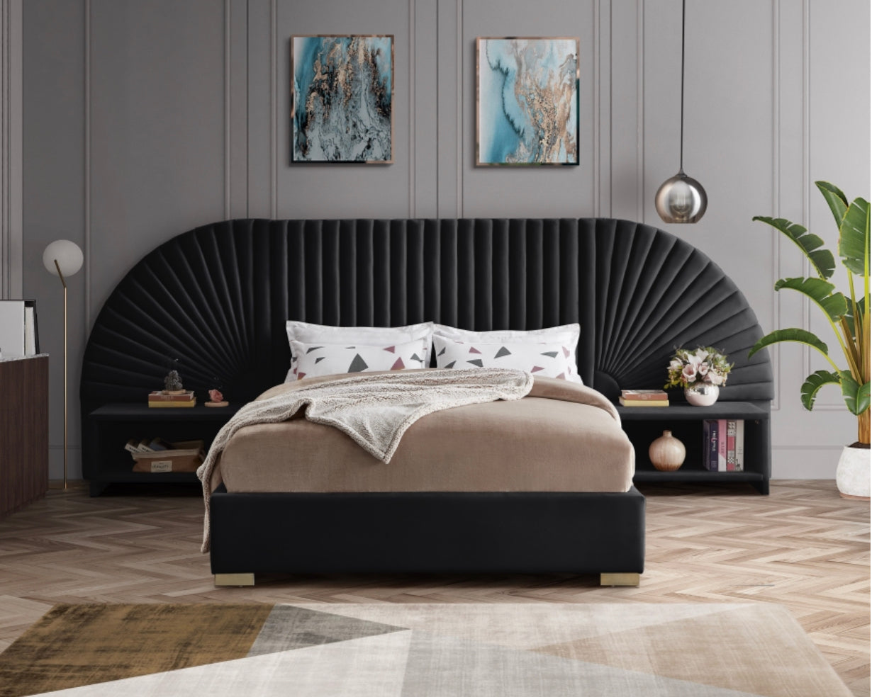 Queen Cleo Velvet Bed