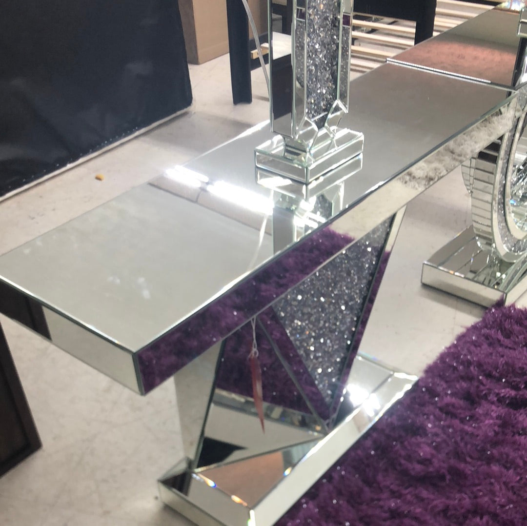 Glam Mirrored Console Table π