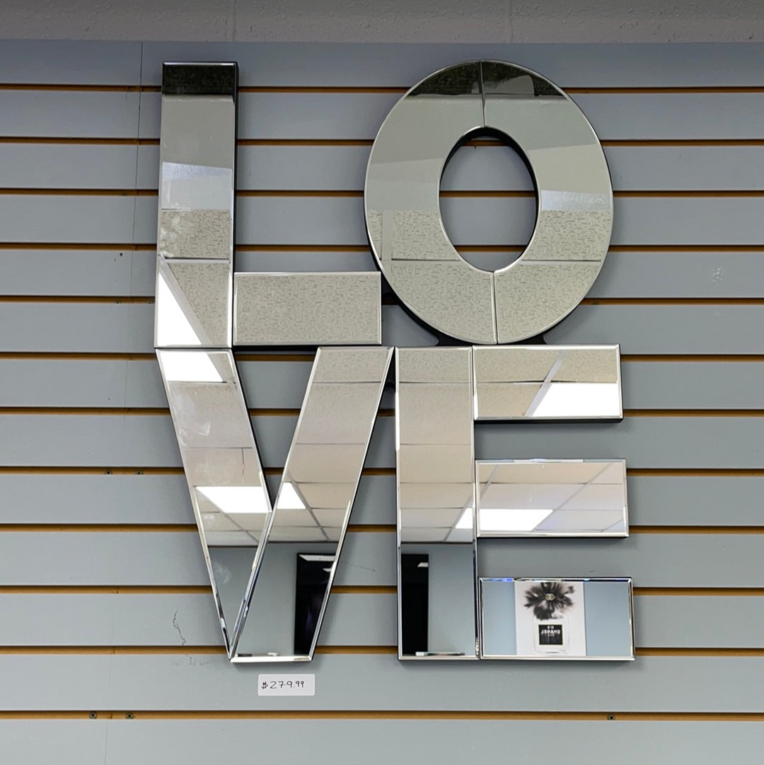 Love Mirrored Wall Decor