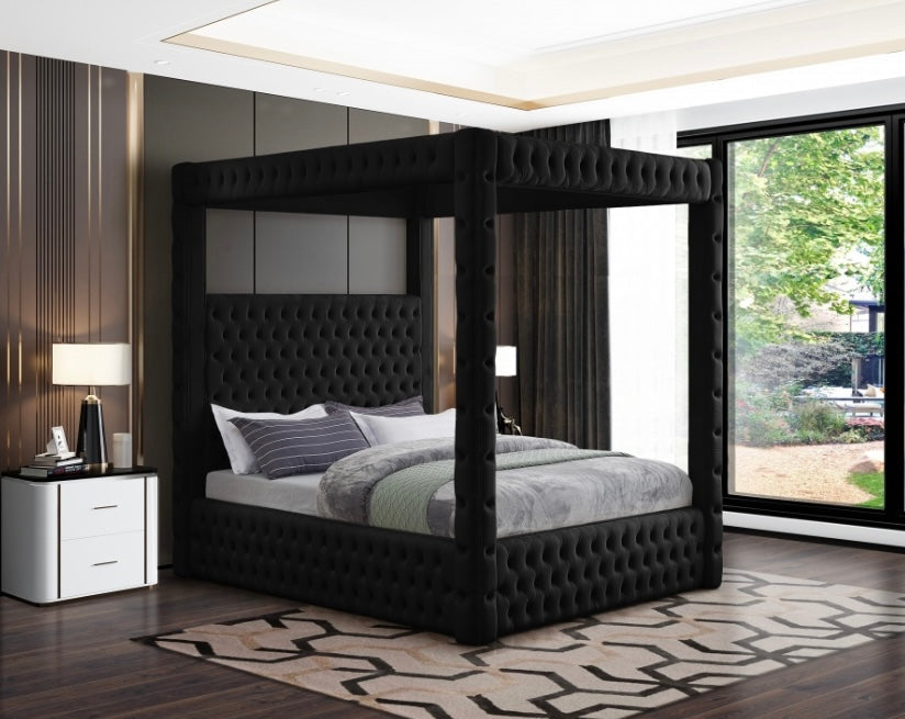 Loyal Canopy Velvet Bed