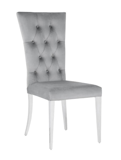 Kerwin 5-piece Dining Room Set Grey and Chrome