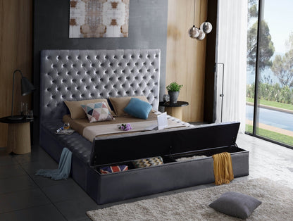 Gray Bliss Platform Storage Bed