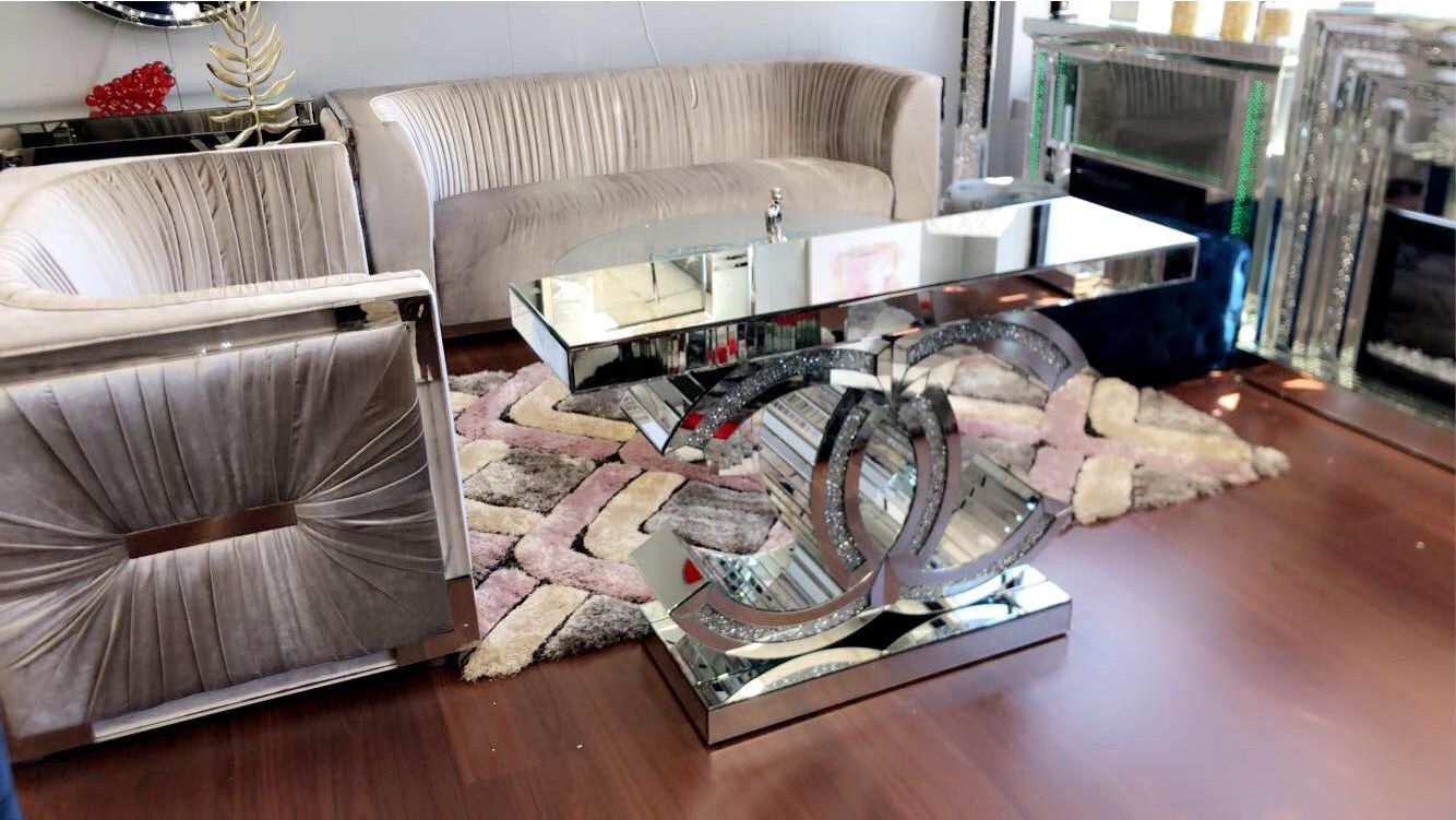 New Glam CC Mirrored Console Table