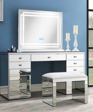 RUBY VANITY WITH STOOL AND MIRROR