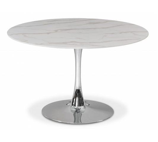 Tulip 48 Dining Table With Chrome Base