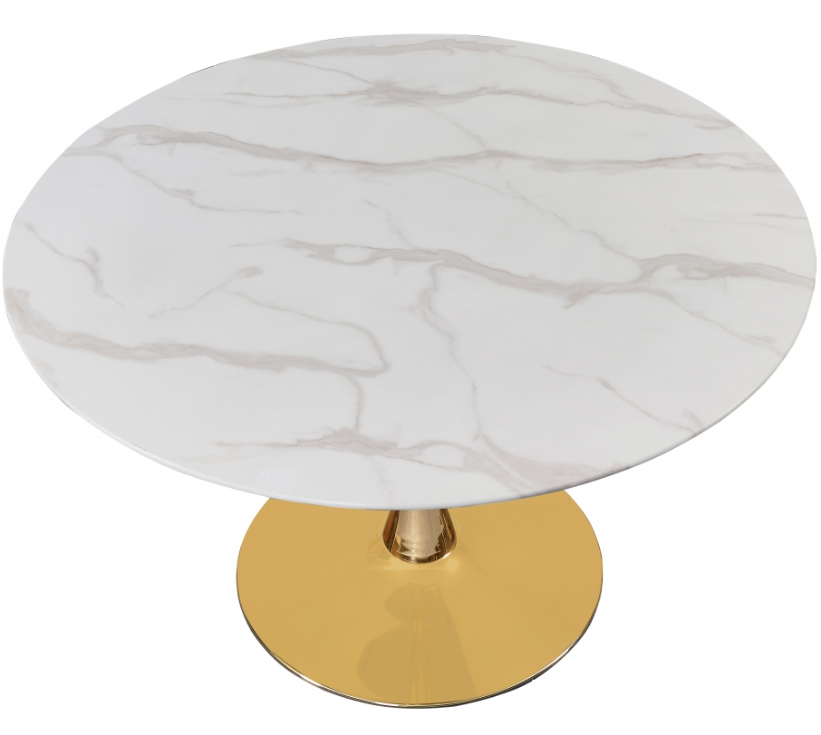 Tulip 48 Dining Table With Gold Base