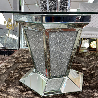 Glam Diva Round Glass Dining Table