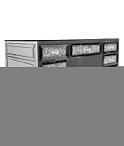 Abby Diamond Encrusted Mirrored Vanity