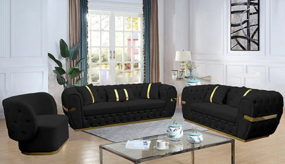 Saturn Velvet Sofa & Loveseat Set