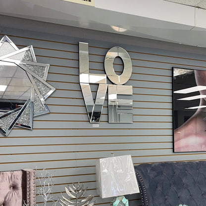 Love Mirrored Wall Decor