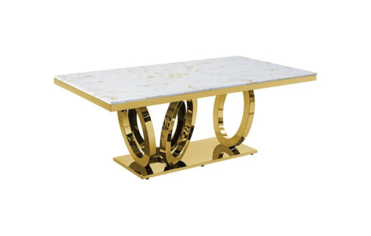 Venus Golden Marble Dining Table