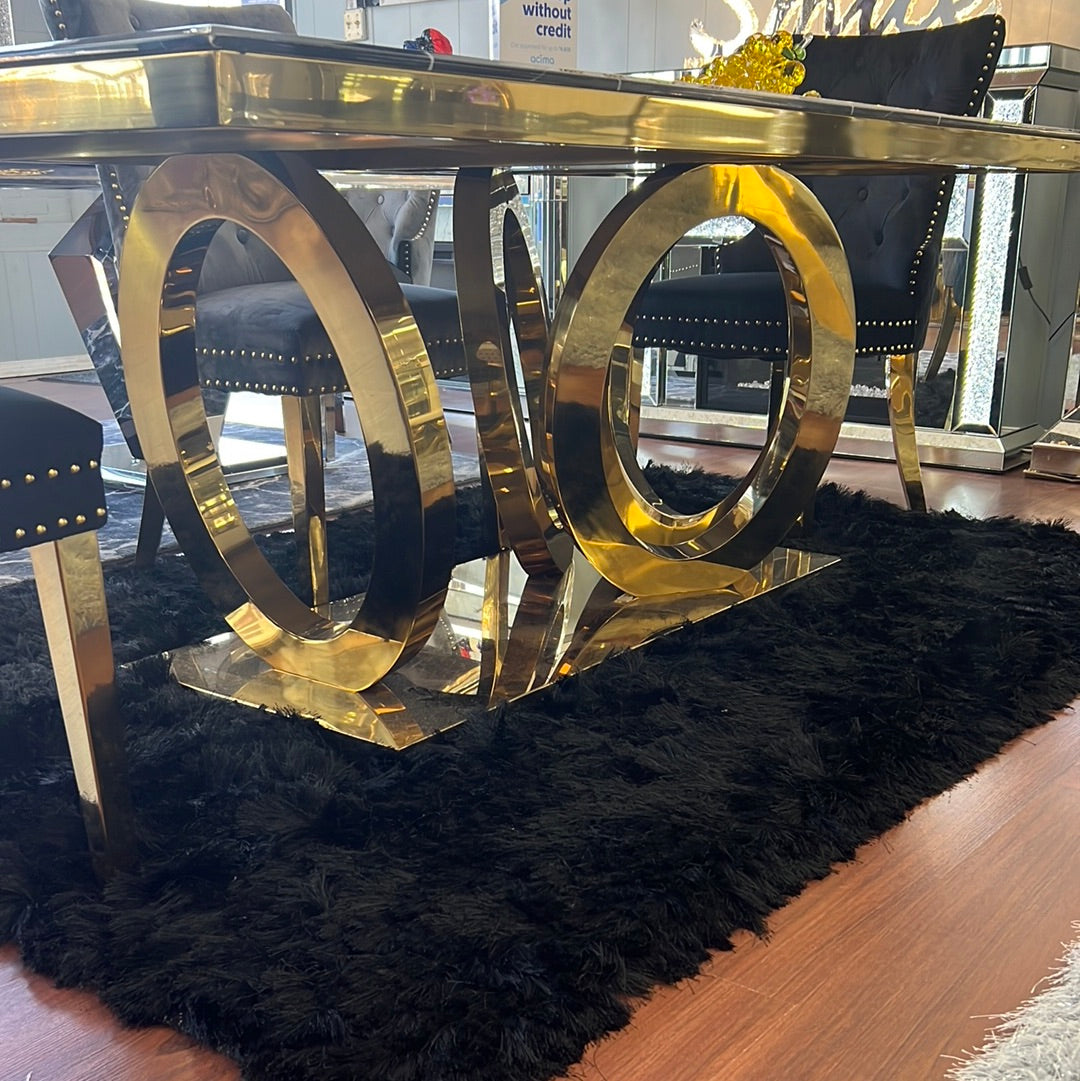 Venus Golden Marble Dining Table