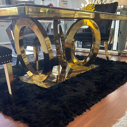 Venus Golden Marble Dining Table