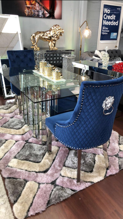 Blue Leo Knocker Dining Chair