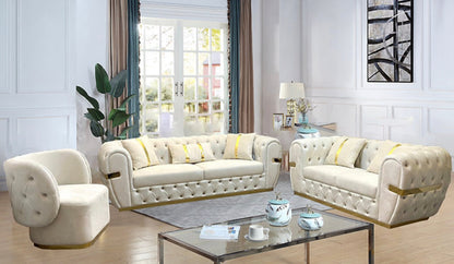 Saturn Velvet Sofa & Loveseat Set