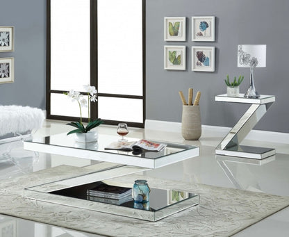 Z Mirrored End Table