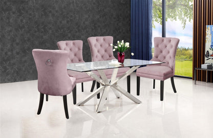 Pink Glam Tufted Dining Chair