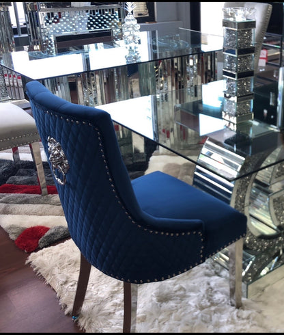 Blue Leo Knocker Dining Chair
