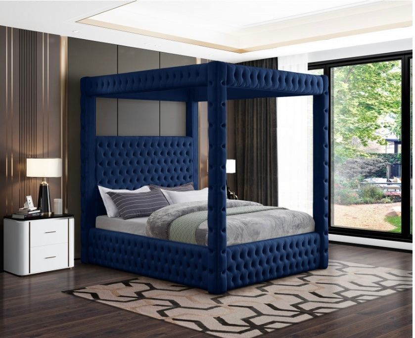 Loyal Canopy Velvet Bed