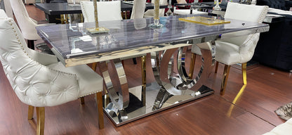 Marble Top Glam Dining Table