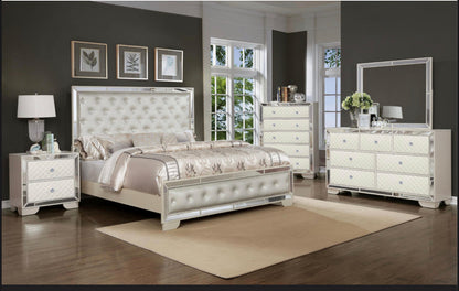 Madison King Cream 5pc Bedroom Set