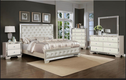 Madison King Cream 5pc Bedroom Set