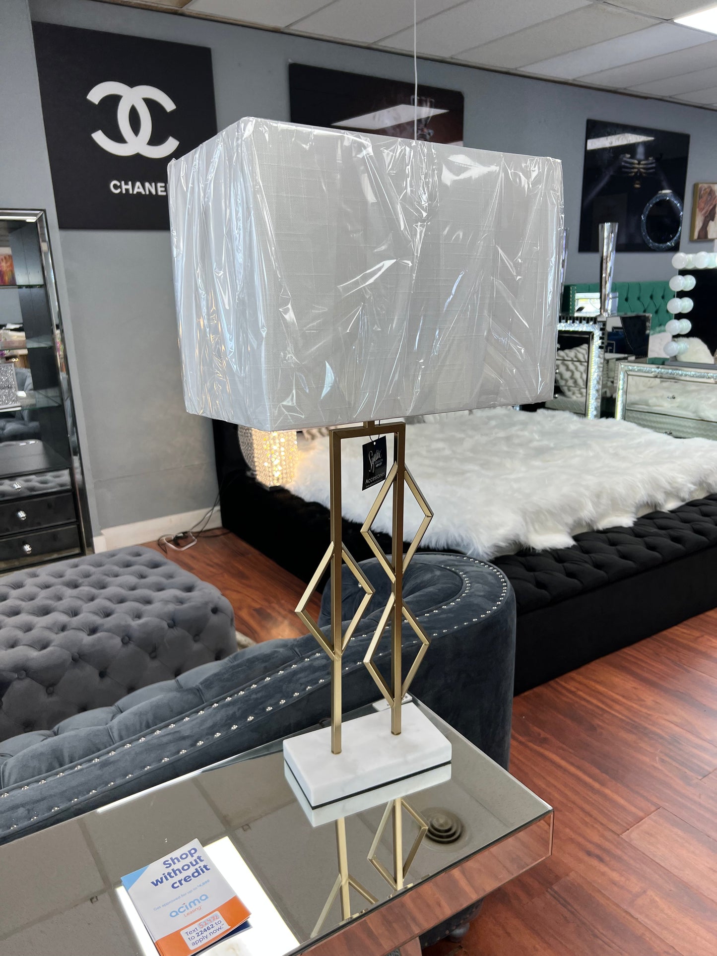 Gold & Marble Lamp