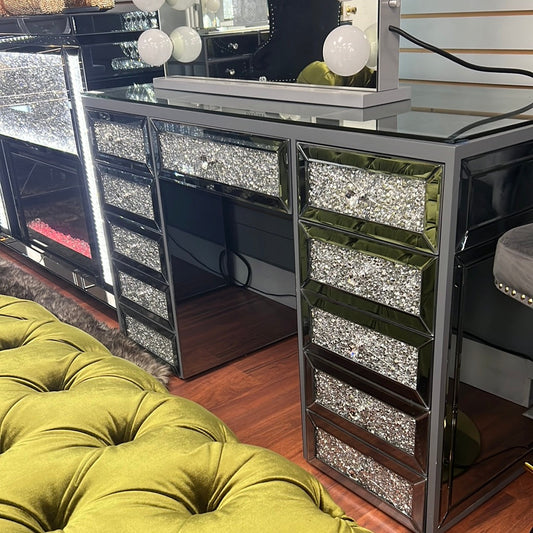 Abby Diamond Encrusted Mirrored Vanity