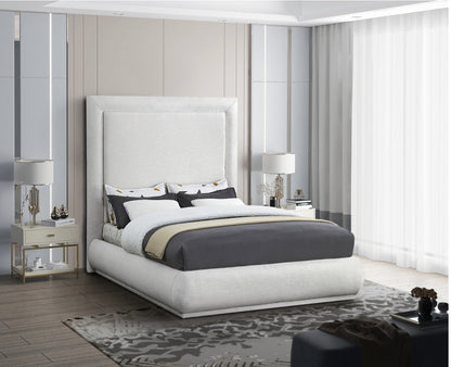 King Brooke Linen Textured Fabric Bed