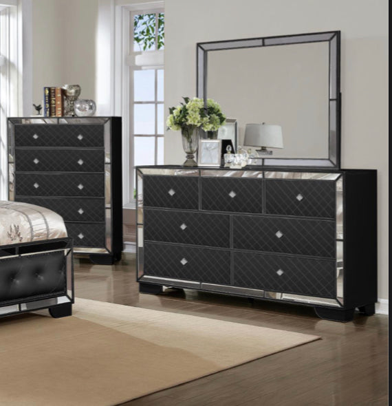 Madison Black Queen 5pc Bedroom Set
