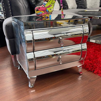 Glam Mirrored Mini End table