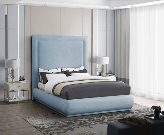 King Brooke Linen Textured Fabric Bed