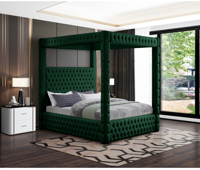 Loyal Canopy Velvet Bed