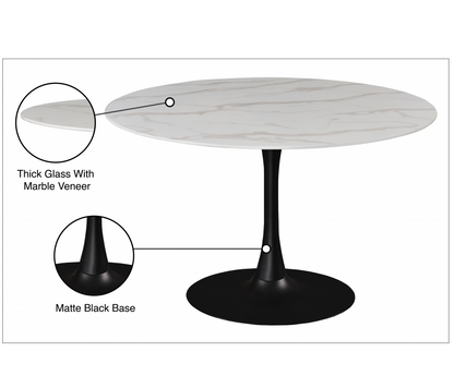 Tulip 48 Dining Table With Black Base