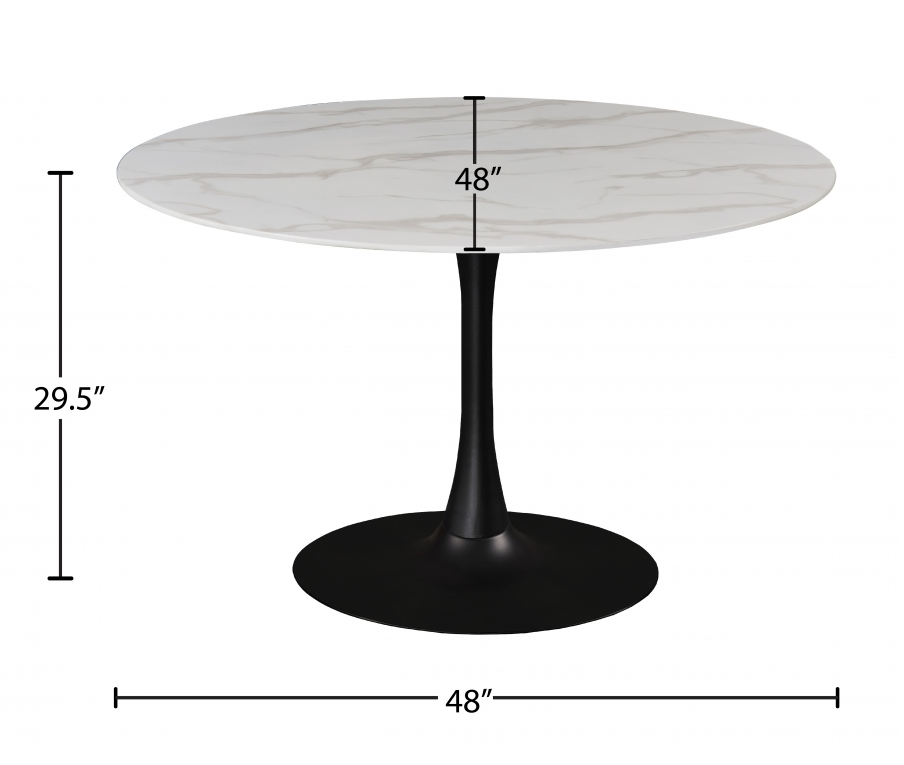 Tulip 48 Dining Table With Black Base