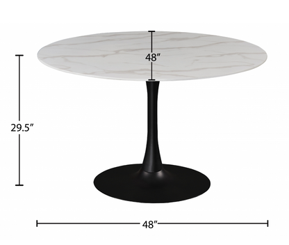Tulip 48 Dining Table With Black Base