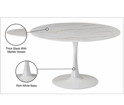 Tulip 48 Dining Table With White Base