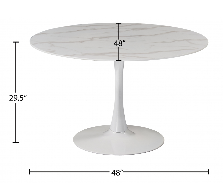 Tulip 48 Dining Table With White Base