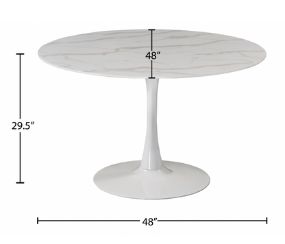 Tulip 48 Dining Table With White Base